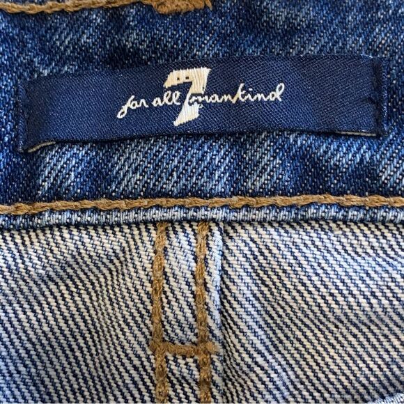 7 Seven For All Mankind Josefina Skinny Boyfriend Jeans Distressed Raw Hem 28 - Picture 7 of 11